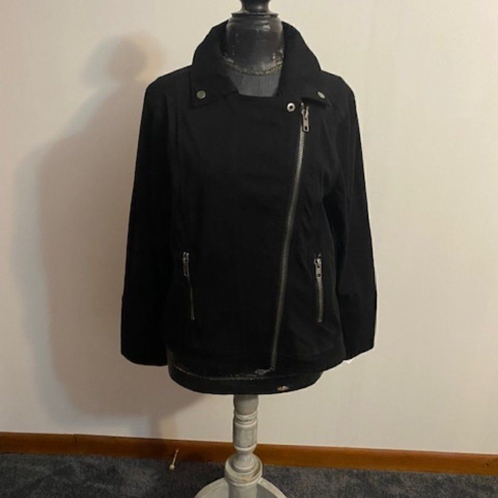 Liverpool Black Power Flex jean jacket, size XL